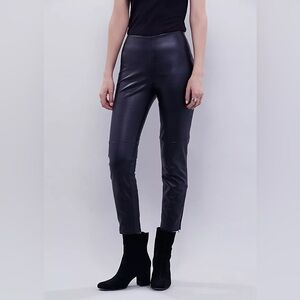 FREE PEOPLE ‘Lana’ Faux Leather Leggings, Black, Size 6